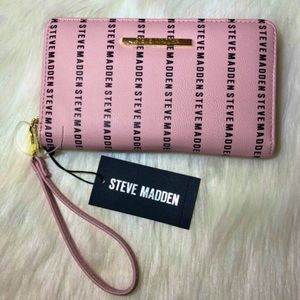 NEW NWT Steve Madden Blush Pink Zip Around Wallet